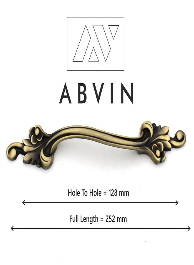ABVIN Flower Vintage Bar Handles, Modern Gold Cabinet Hardware, Furniture Pulls for Doors, Cabinets, Cupboards & Drawers (10 inch) - Image 2