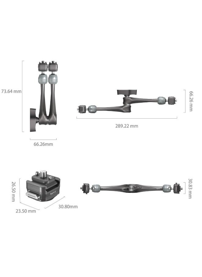 SMALLRIG SmallRig HawkLock H21 Quick Release Rosette Magic Arm (11")  - Image 2