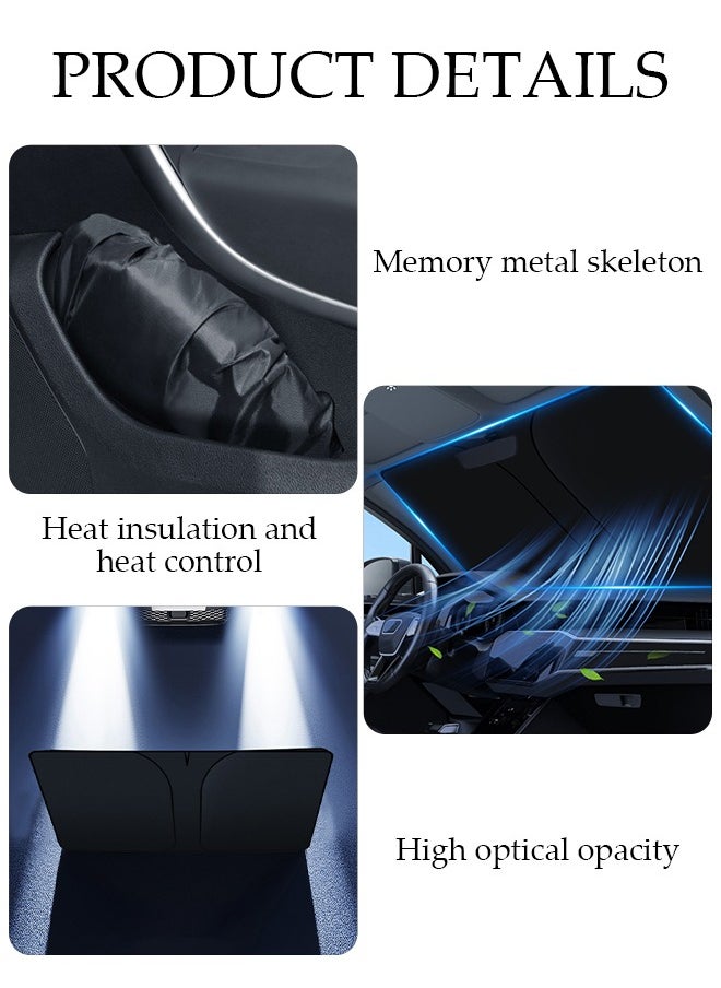 DUNISO - 6 Pieces Sunshade for Car, Car Windshield Sun Shade, Car Window Shade Front Windshield Shades UV Rays Sun Visor Protector Easy to Use Fits Windshields Keep Car Cool - Image 1