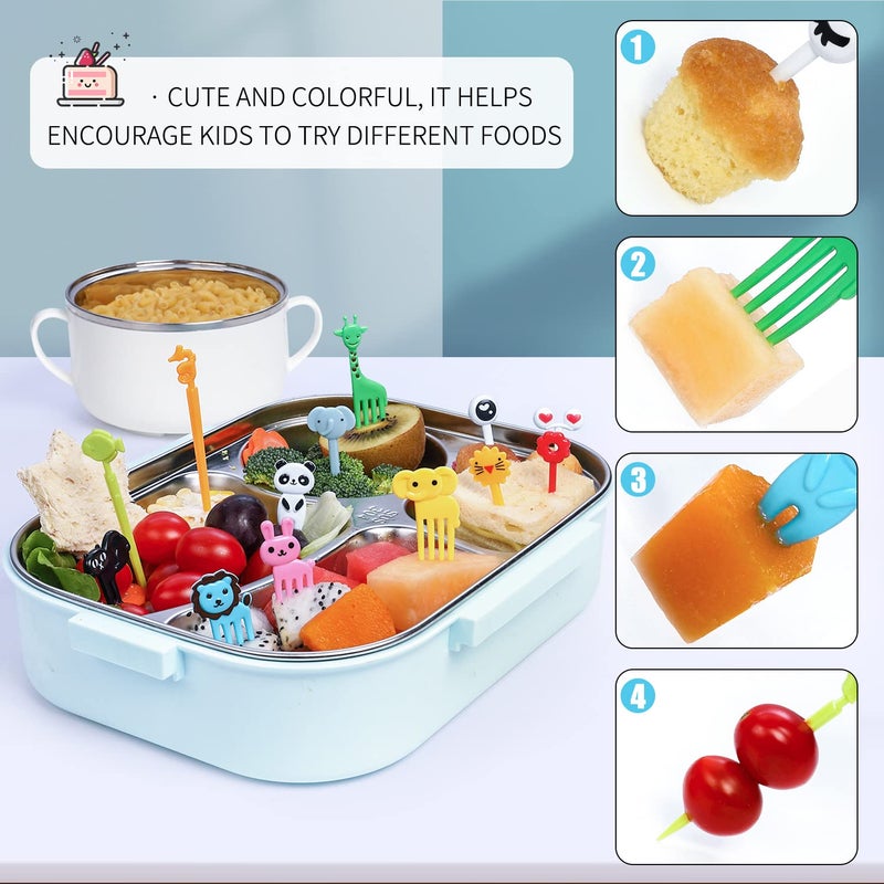 Vicuna R 150 Pcs Animal Food Picks for Kids, Vicuna R Fun Kids Food Picks for Bento Box Accessories, Reusable Toddler Fruit Toothpicks, Cute Kids Lunch Accessories for Picky Eater BPA-Free - Image 5
