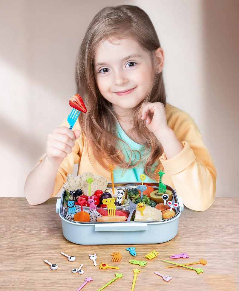 Vicuna R 150 Pcs Animal Food Picks for Kids, Vicuna R Fun Kids Food Picks for Bento Box Accessories, Reusable Toddler Fruit Toothpicks, Cute Kids Lunch Accessories for Picky Eater BPA-Free - Image 2