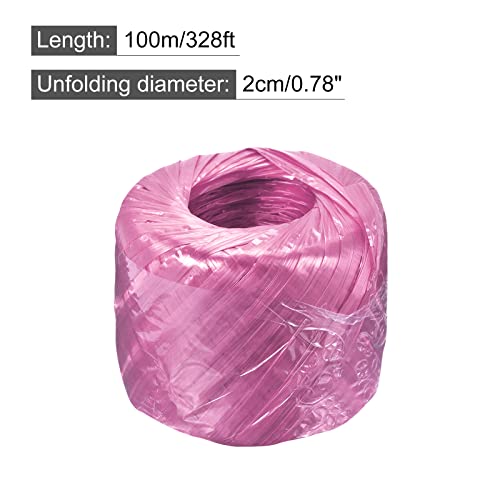 MECCANIXITY Polyester Nylon Plastic Rope Twine Household Bundled for Packing Gardening Craft100m LengthPink Pack of 1 - Image 3