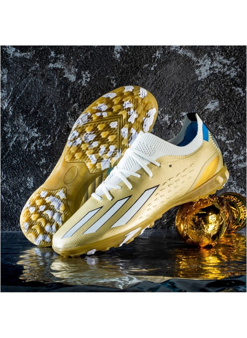 Loquat Low-Top Competition Sports Football Shoes Gold 