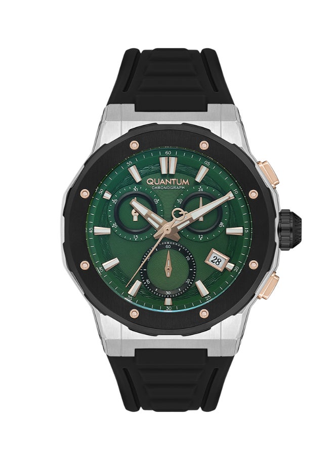 Quantum QUANTUM Men's Chronograph Green Dial Watch - HNG1082.371  - Image 1