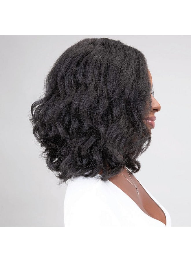 Janet Collection - Synthetic Natural Me Deep Part Jode Lace Wig (1B) - Image 1
