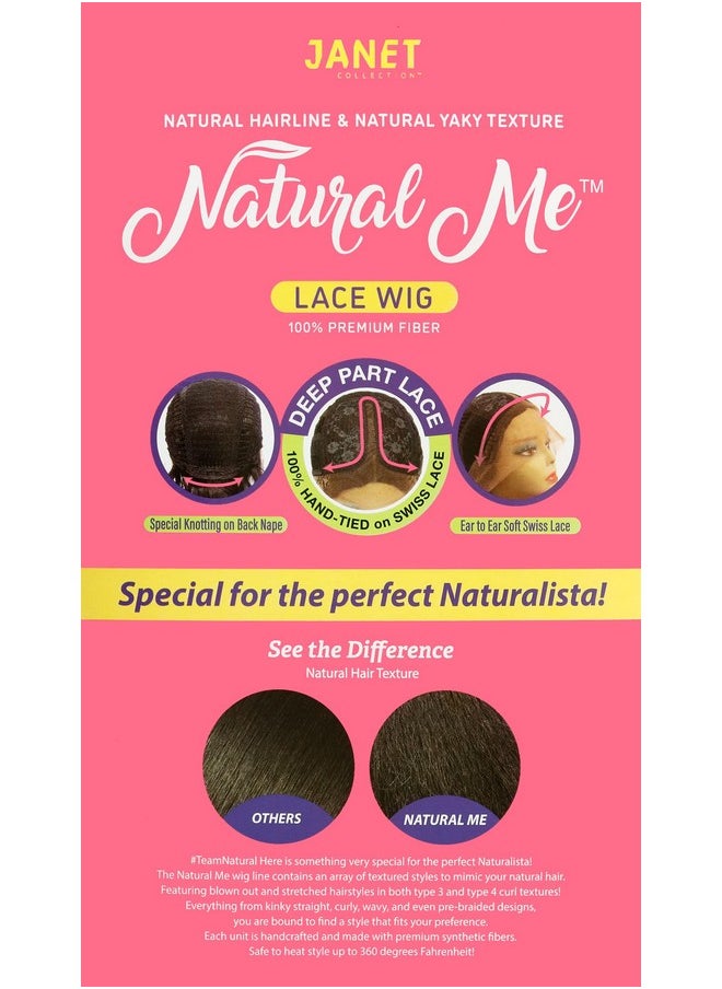 Janet Collection - Synthetic Natural Me Deep Part Jode Lace Wig (1B) - Image 1