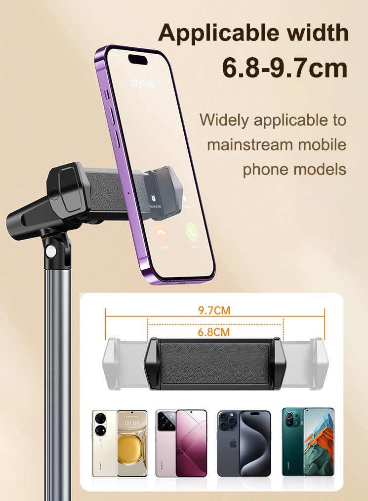 Mobile phone holder for office and home, Adjustable height 30-45 cm, Adjustable angle support arm, 360 degree adjustable viewing angle - Image 4