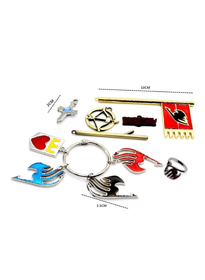 HALAMODO Fairy Tail 35-Piece Celestial Spirit Key Keychain Set - Miniature Zodiac Keys with Glittering Details, Perfect Birthday Gift and Collectible - Image 2