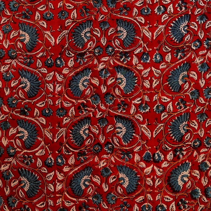 AVKA Studio Cotton Dinner Napkins 18x18 inches  Washable Cloth Napkins Set of 6  Everyday Use or Dinner Party and Events  Red Blue Lightweight Indian Block Printed Soft Fabric by Craftbot - Image 2