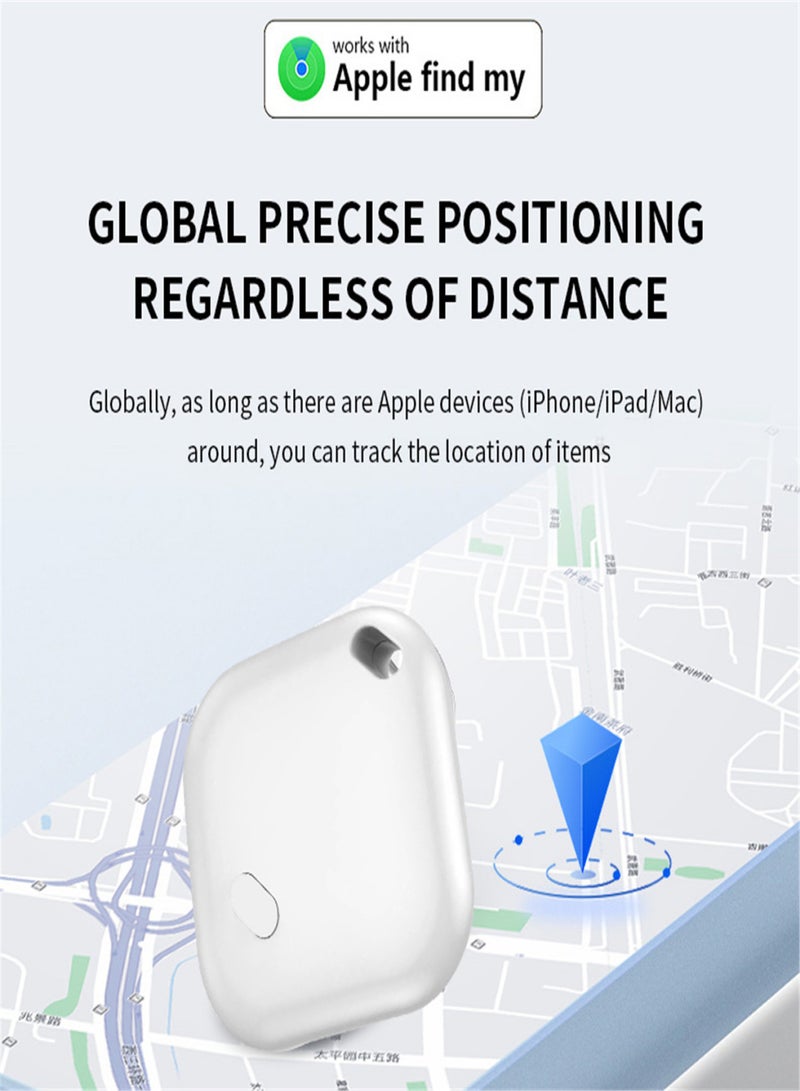 Find My world tag, Bluetooth Tracker, Keys Finder and Item Tracker Tags MFI Certification for Car Keys and Phones Bags and More Remote Control Finder Full Global Coverage Phone Finder iOS Compatible White - Image 5