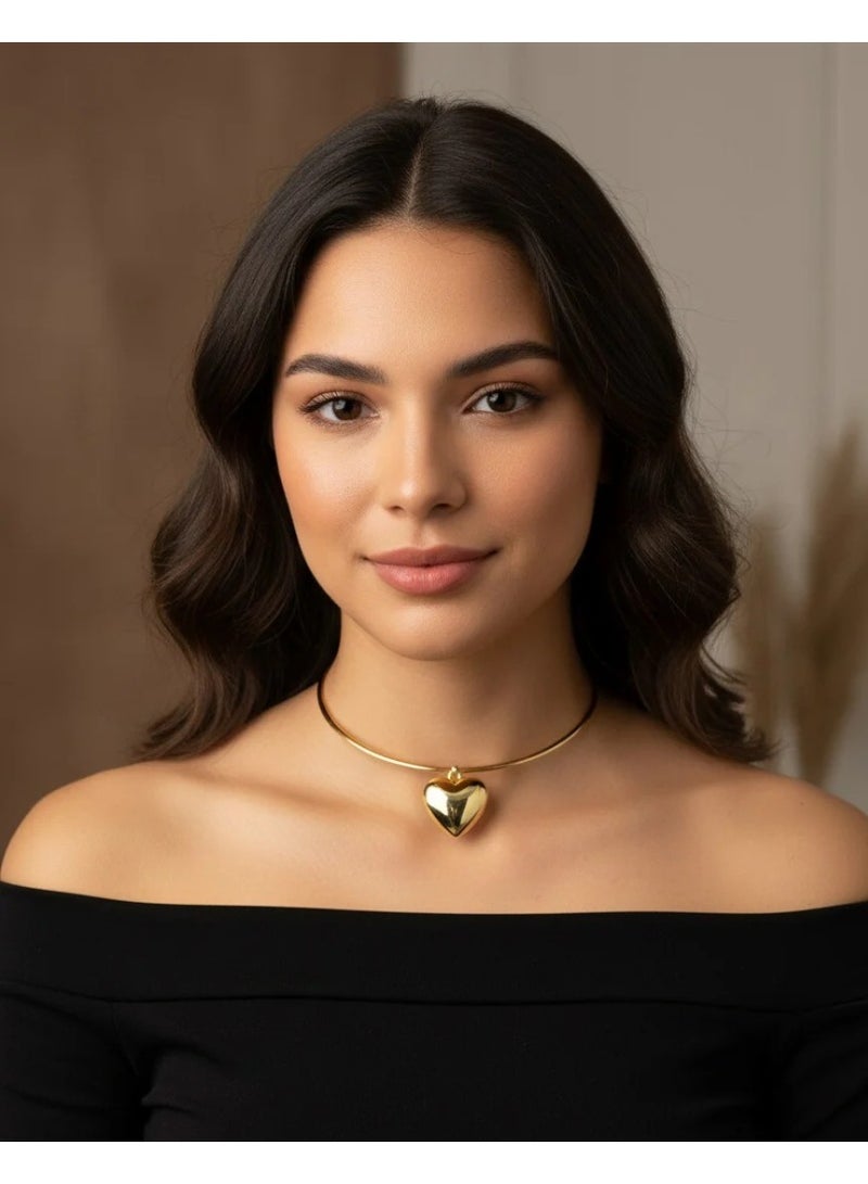 فيبراندا ‏طوق فاخر من الستانلس ستيل بيور بولد - N-20 - Image 1