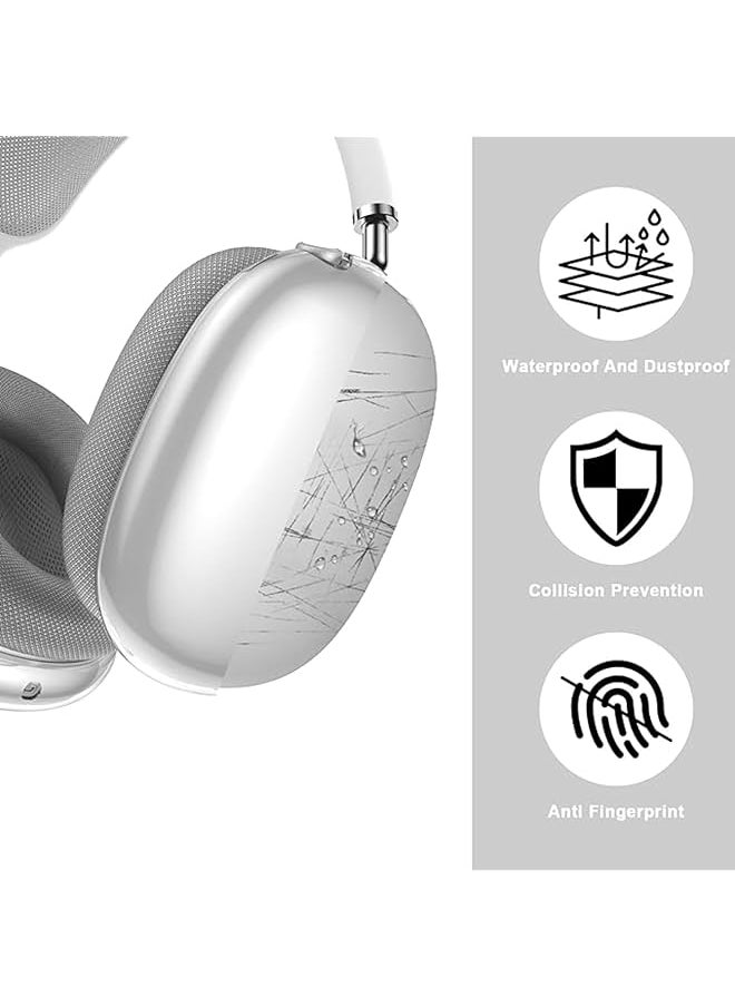erorex - Case Compatible With Airpods Max Cover 3 In 1 Clear Soft Tpu Anti Scratch Ear Pad Case Cover Ear Cups Cover Headband Cover Protective Case For Airpods Max Headphones Accessories White - Image 1