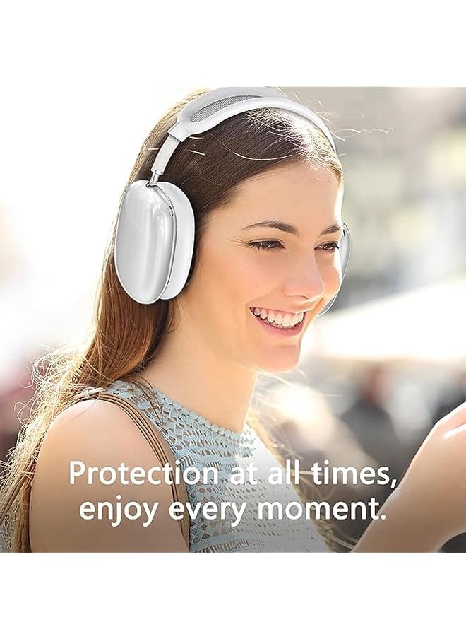 erorex - Case Compatible With Airpods Max Cover 3 In 1 Clear Soft Tpu Anti Scratch Ear Pad Case Cover Ear Cups Cover Headband Cover Protective Case For Airpods Max Headphones Accessories White - Image 1