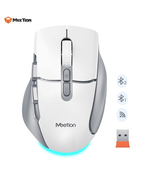 MEETION Wireless Dual-Mode Ergonomic Mouse BTM001 Ergonomic Design 2.4g Bluetooth Dual Mode Multiple Colors Available