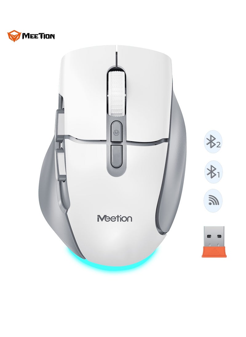 Meetion MEETION Wireless Dual-Mode Ergonomic Mouse BTM001 Ergonomic Design 2.4g Bluetooth Dual Mode Multiple Colors Available  - Image 1
