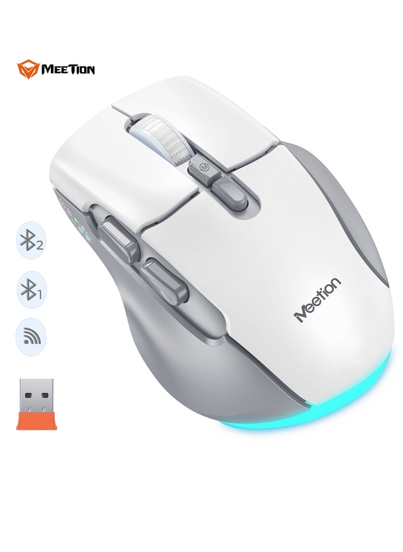 Meetion MEETION Wireless Dual-Mode Ergonomic Mouse BTM001 Ergonomic Design 2.4g Bluetooth Dual Mode Multiple Colors Available  - Image 2