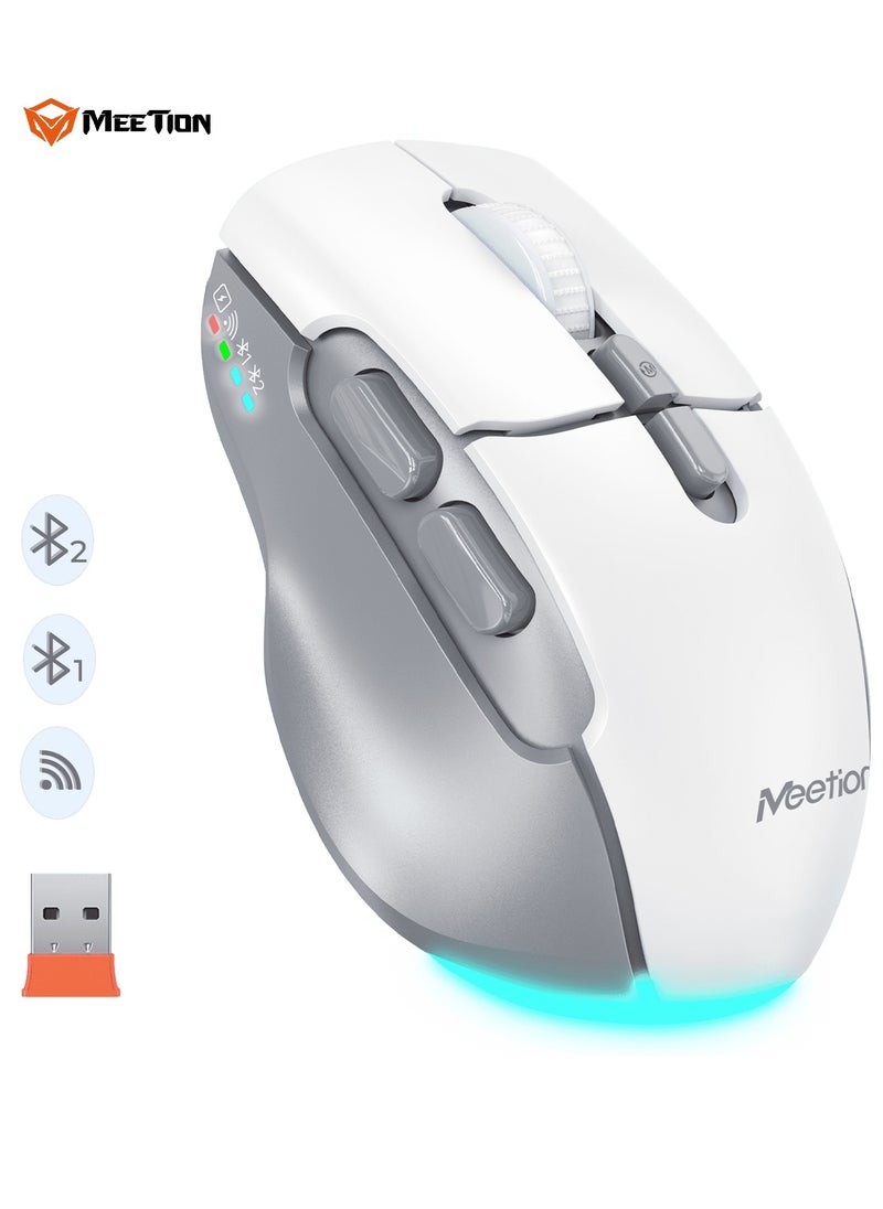 Meetion MEETION Wireless Dual-Mode Ergonomic Mouse BTM001 Ergonomic Design 2.4g Bluetooth Dual Mode Multiple Colors Available  - Image 3