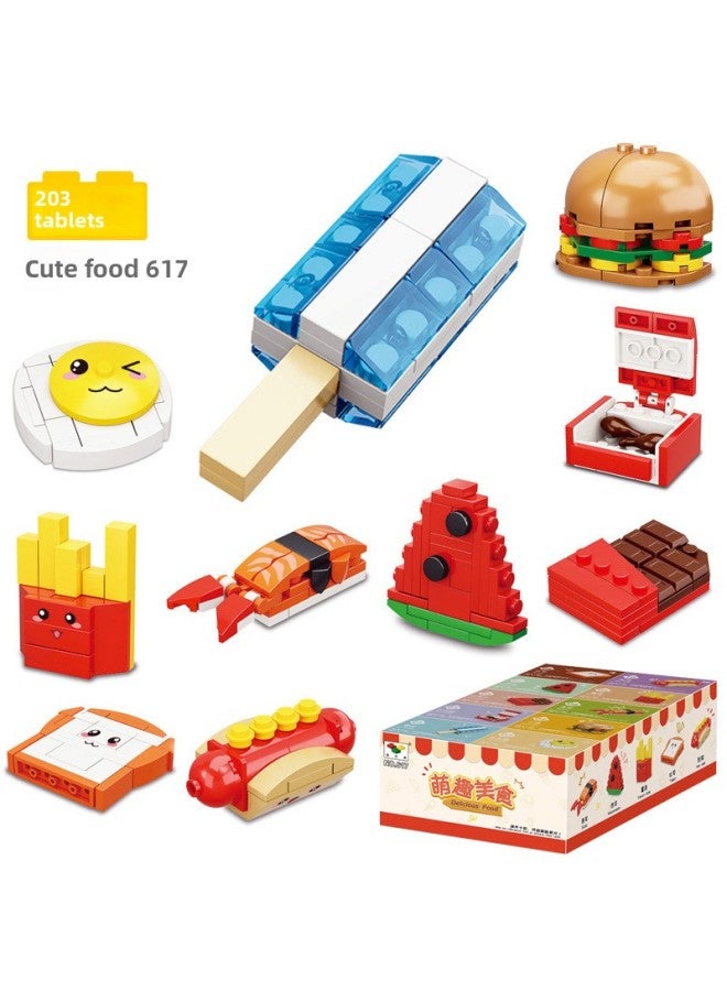 Children's Educational Assembled Toys Boys Small Box Particles Assembled Animals Underwater World Building Blocks Kindergarten Gift Award-Color:52015 Little Hero Character 10 Boxes - Image 4