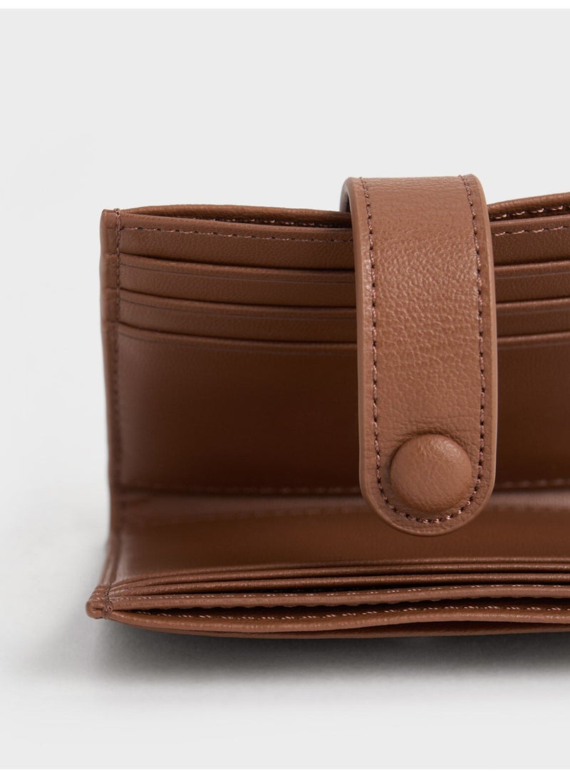 Charles & Keith Bliss Snap Button Card Holder - Chocolate - Image 5