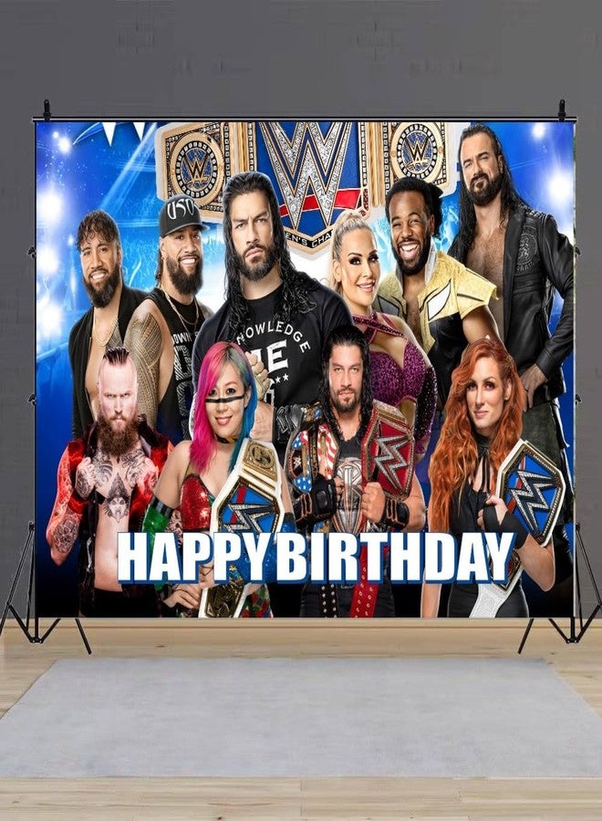 ARHAVI Wall Decor Backdrop for Wresting Themed Decorations, Wresting Banner for Birthday Party Supplies (5x3ft) - Image 5