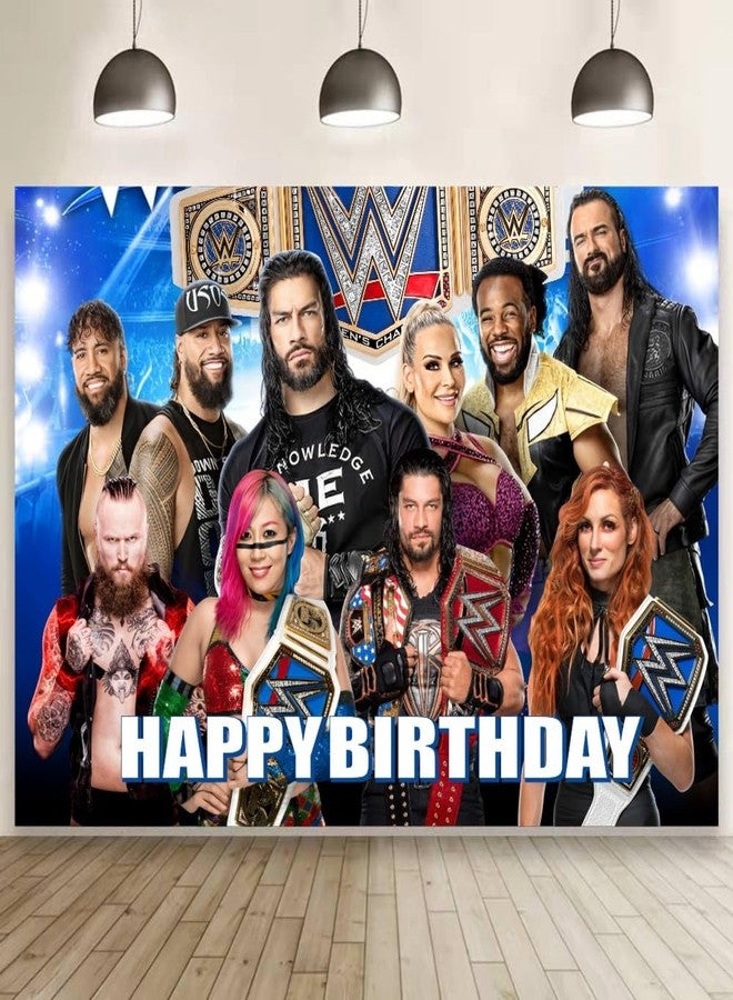 ARHAVI Wall Decor Backdrop for Wresting Themed Decorations, Wresting Banner for Birthday Party Supplies (5x3ft) - Image 1