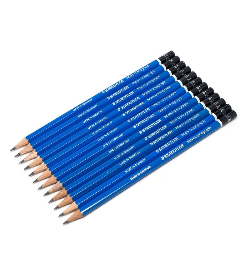 Staedtler Mars Lumograph Pencil 2h - Box of 12 - Image 2