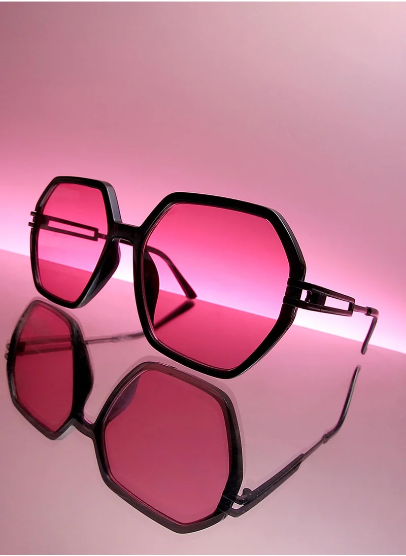 صوص هاوت Full Rim Geometric Sunglasses