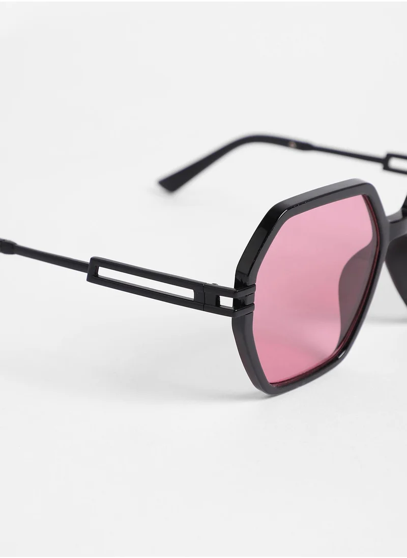 صوص هاوت Full Rim Geometric Sunglasses