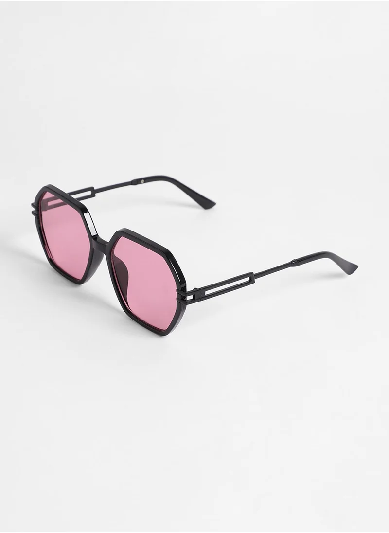 صوص هاوت Full Rim Geometric Sunglasses