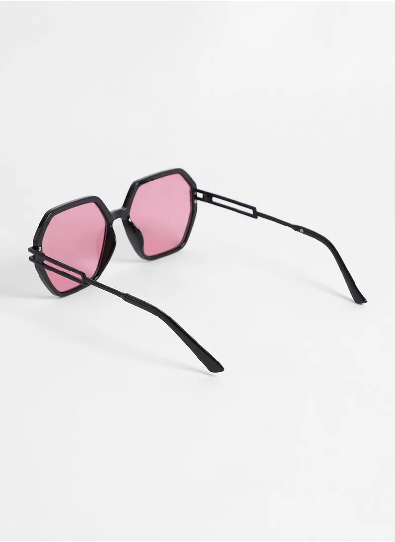 صوص هاوت Full Rim Geometric Sunglasses