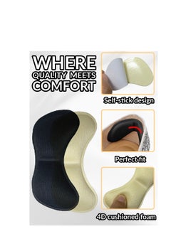 IKBEN IKBEN Self-Adhesive Foam Cotton Heel Cushion Pads – Heel Pain Relief, Shock Absorption, Foot Comfort & Support, Prevents Rubbing, Fits All Shoe Types (4 Pairs)  - Image 4