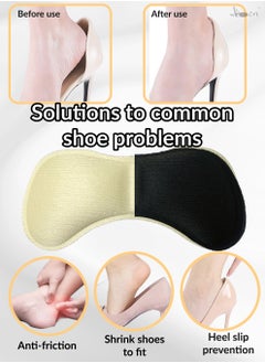 IKBEN IKBEN Self-Adhesive Foam Cotton Heel Cushion Pads – Heel Pain Relief, Shock Absorption, Foot Comfort & Support, Prevents Rubbing, Fits All Shoe Types (4 Pairs)  - Image 2