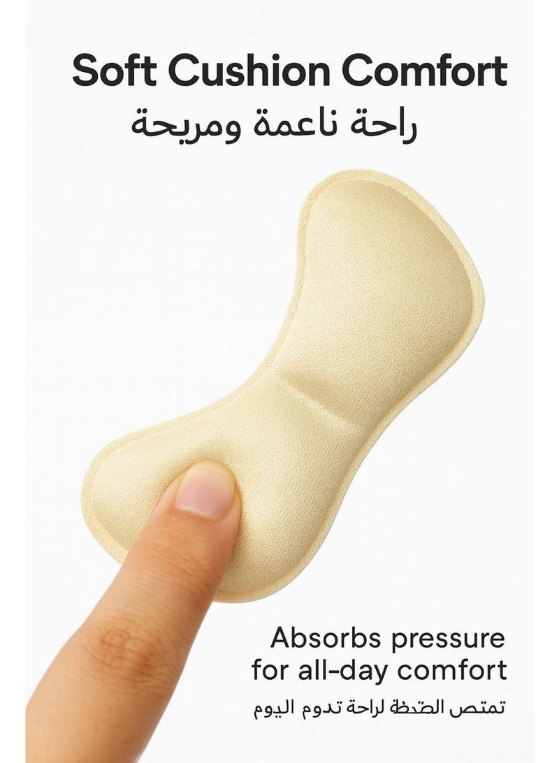 IKBEN Heel Cushion Pads 4 Pairs – Self-Adhesive Heel Inserts for Pain Relief, Anti-Slip & Shoe Comfort - Image 5