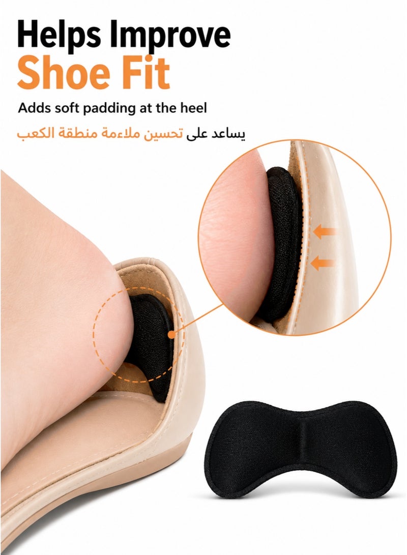 أيكبين وسائد كعب لاصقة من IKBEN، 4 أزواج، واقيات كعب ناعمة لتخفيف ضغط واحتكاك الكعب، بطانات خلفية للحذاء ضد الانزلاق وتحسين الثبات، للرجال والنساء - Image 3