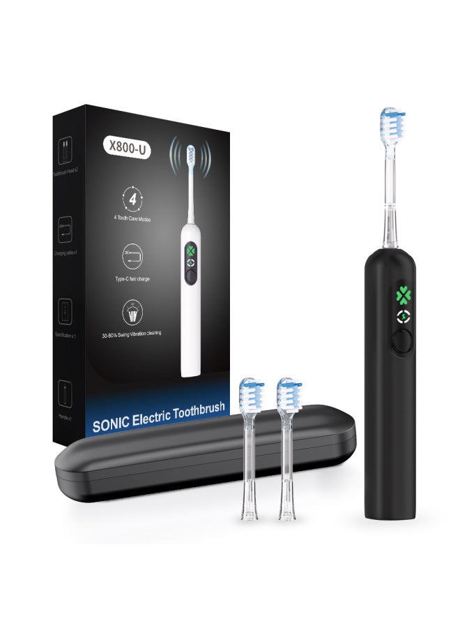 New Sonic Electric Toothbrush With Usb Charging, Rubber-coated Brush Head, Portable, Fully Automatic, Specialized