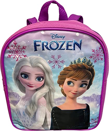 Ruz Frozen Anna And Elsa Toddler Girl 12 Inch Mini Backpack (Pink) - Image 3
