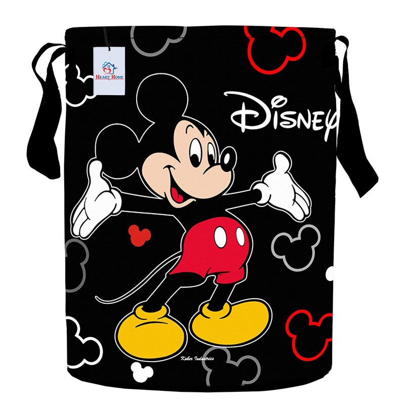 Kuber Industries Heart Home Disney Print Non Woven Fabric Foldable Large Size Storage Cube Toy and Laundry Bag, Laundry Basket Organizer 45 L (Set of 2, Black)-HEART10413 - Image 2