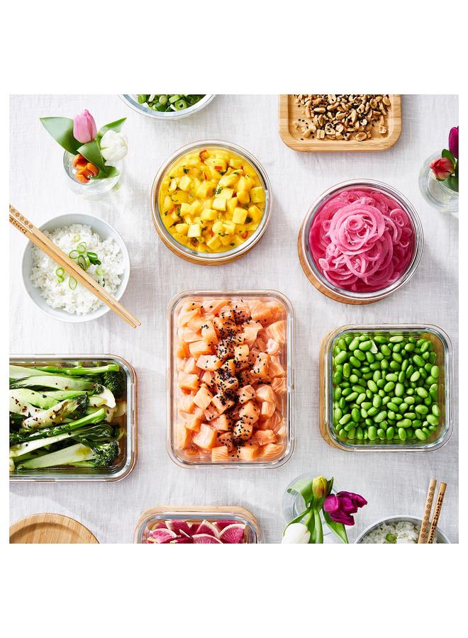 زبون علبة طعام دائرية/زجاجية، 400 مل - Image 3