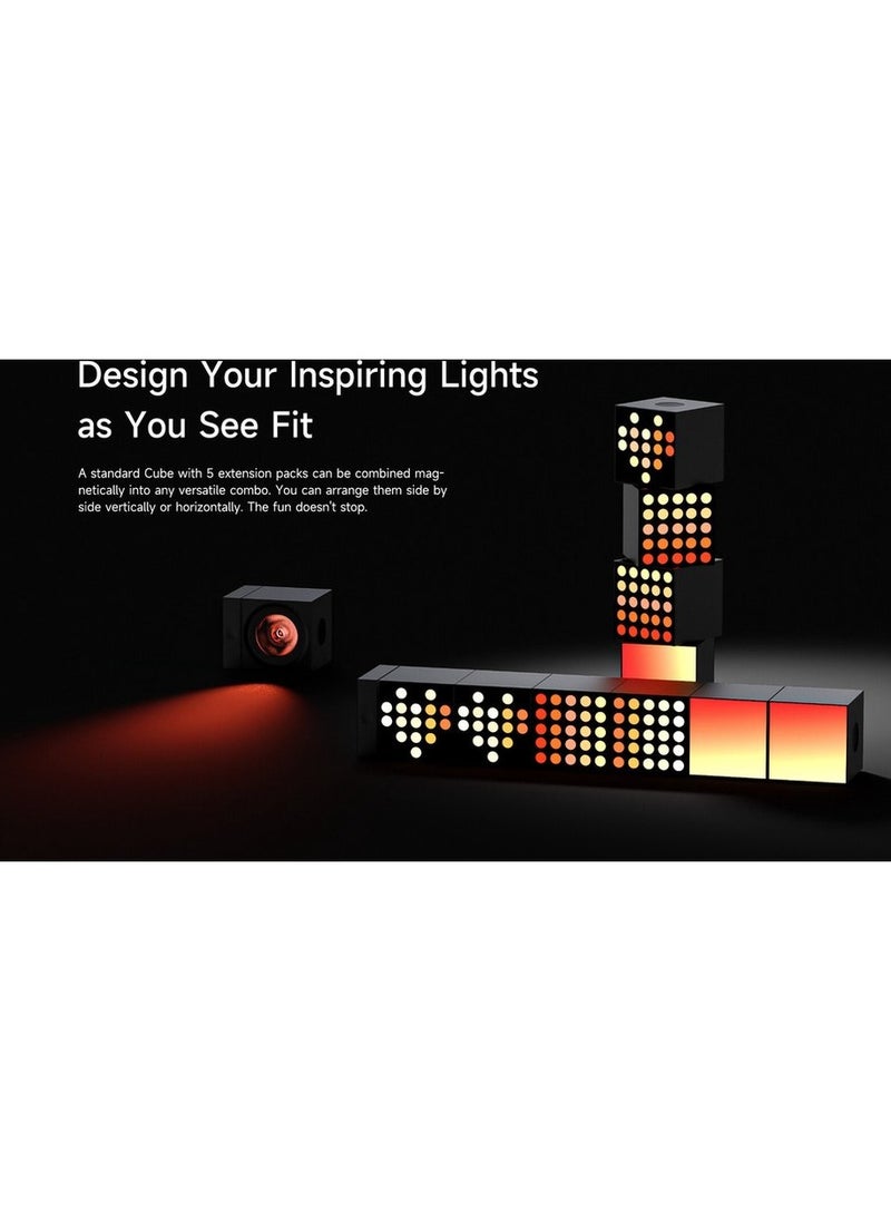 Yeelight YEELIGHT Panel Light Extension for Cube Smart Lamp, 16 Million Colors Option, RGBIC Individual Addressable, Dynamic Lighting, Music Flow, WiFi Connected, APP Control, for Bedroom, Living Room, Cube*1  - Image 5