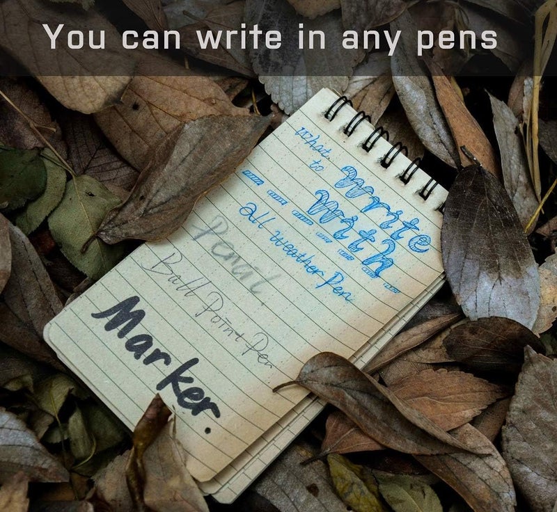 GLORYFIRE Waterproof Notebook Tactical All-Weather Spiral Memo Paper Notepad with Waterproof Grid Paper for Outdoor Activities Recording 3"x5" (5pcs) - Image 4