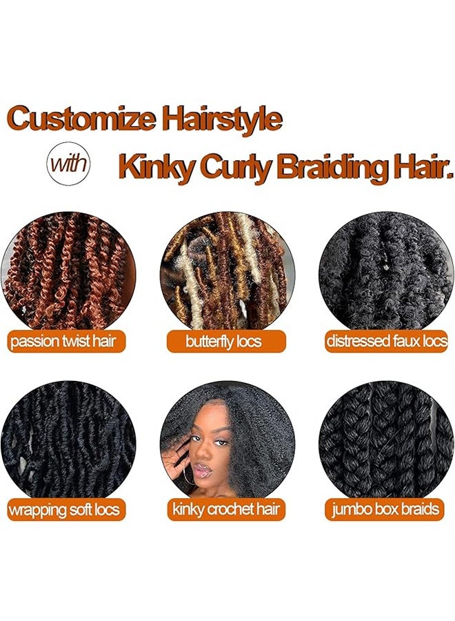 3 PCS Black Springy Afro Twist Hair, 16 Inch Pre-Separated Marley Twist Crochet Braiding Hair, Natural Black Spring Twist for Black Women - Image 5