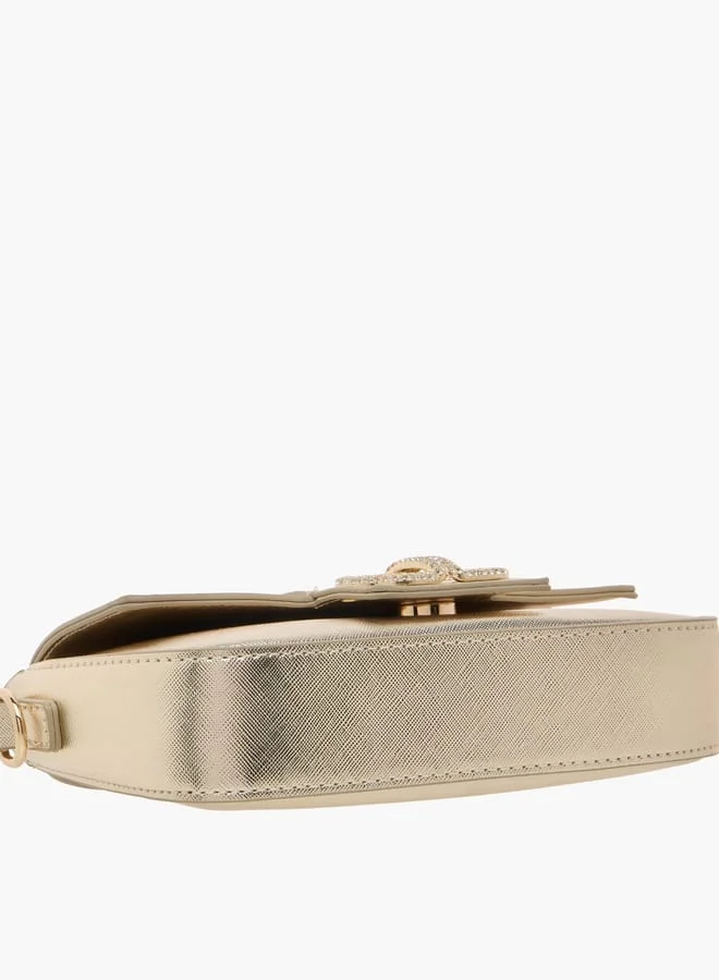 Flora Bella By Shoexpress Womens Handbag With Brand Scraf On Handle