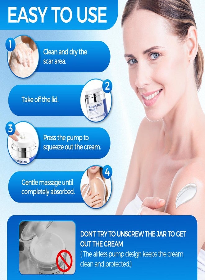 Bellisinno Scar Cream, Silicone Scar Gel, Professional Scar Removal Cream for Surgical Scars, Stretch Marks, Keloids, Burns, Acne, Old and New Scars, 1.76 oz (50ml - Image 5
