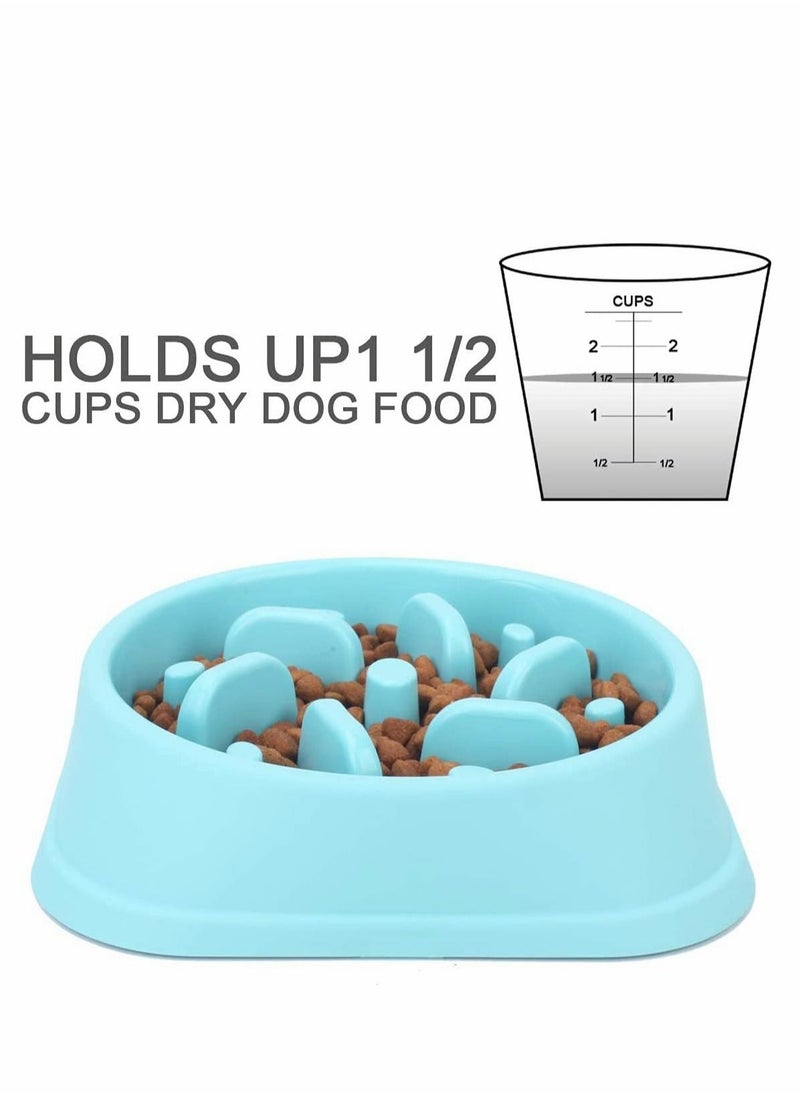 SYOSI Dog Slow Feeding Bowl, Slow Feeding Dog Bowl, Non-Slip Puzzle Bowl, Feeding Tray, Dog Bowl, Durable And Healthy Design To Prevent Choking Dog Bowl (2PCS, Blue And Pink)  - Image 5