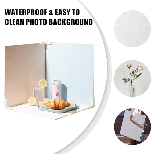 BEIYANG 5 PCS Cement Boards Photo Backdrop for Flat Lay, Food Photography Background 16x16 Inch, Texture Backdrop Boards for Product Food Jewlery Makeup Shooting, BEIYANG - Image 5