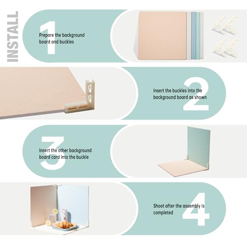 BEIYANG 5 PCS Cement Boards Photo Backdrop for Flat Lay, Food Photography Background 16x16 Inch, Texture Backdrop Boards for Product Food Jewlery Makeup Shooting, BEIYANG - Image 3
