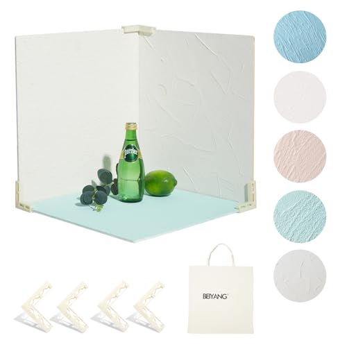 BEIYANG 5 PCS Cement Boards Photo Backdrop for Flat Lay, Food Photography Background 16x16 Inch, Texture Backdrop Boards for Product Food Jewlery Makeup Shooting, BEIYANG - Image 1