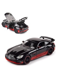 Swift 1:32 Mercedes Benz AMG GTR Toy Diecast Metal Car Model for Kids Boy Girl Zinc Alloy Pull Back Toy Car with Sound and Light Gift and Collectible Car  - Image 1
