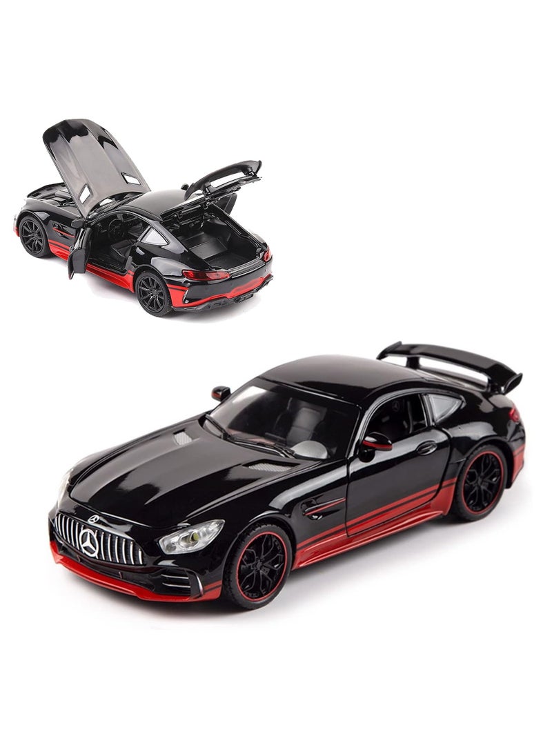 Swift 1:32 Mercedes Benz AMG GTR Toy Diecast Metal Car Model for Kids Boy Girl Zinc Alloy Pull Back Toy Car with Sound and Light Gift and Collectible Car  - Image 1