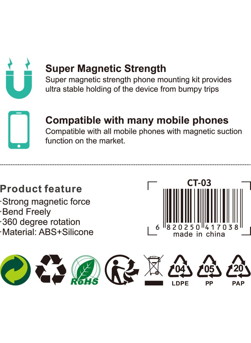 Cat - Cot CatCot Magnetic Car Phone Holder – 360° Rotating Dashboard Mount, Flexible Bend Design, Strong Magnetic Grip, Universal Compatibility (CT-03) - Image 3